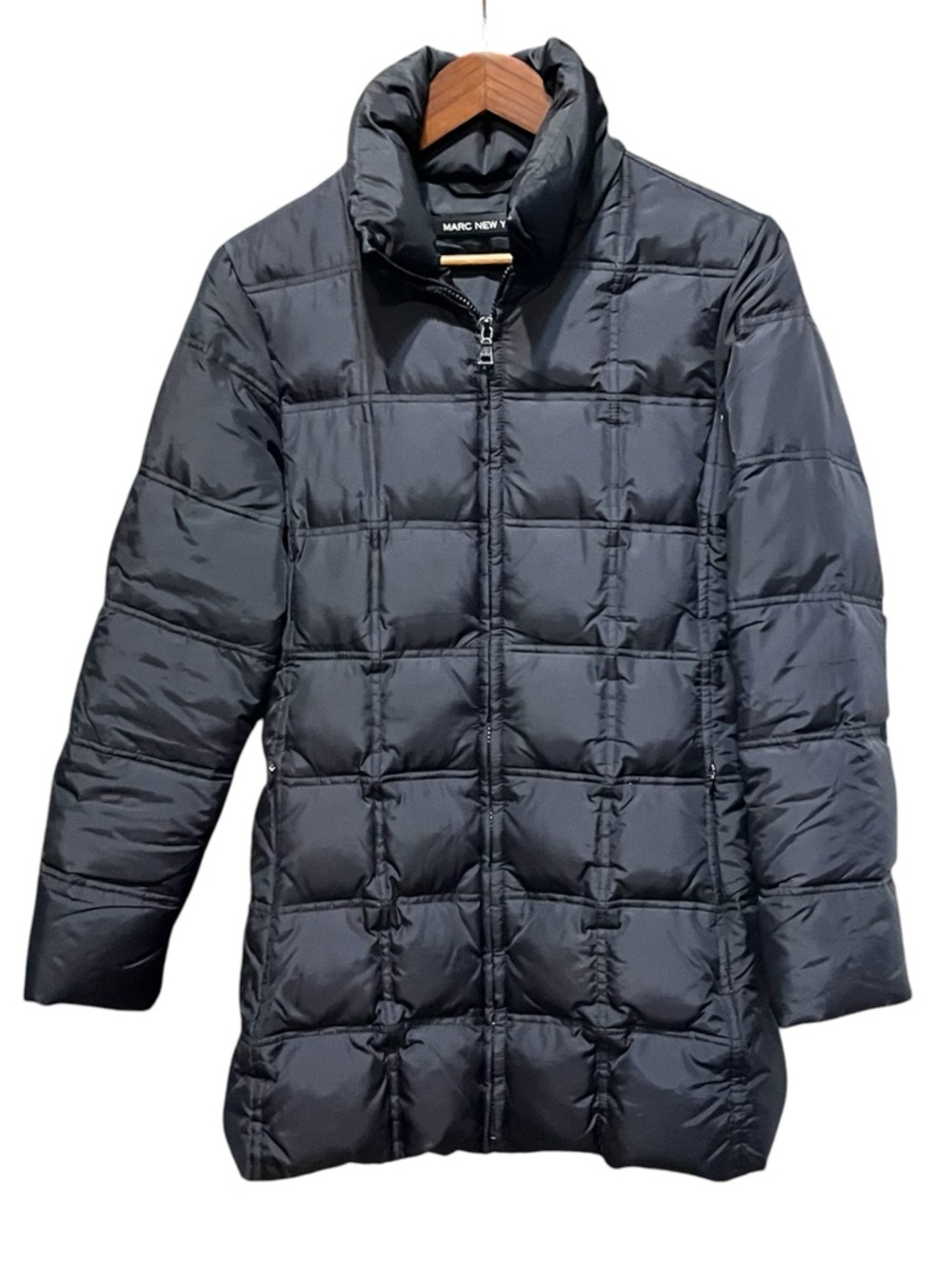 Marc New York Women's Black Quilted Puffer Jacket Coat Sz Small